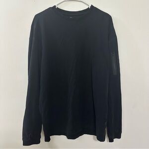 Kuhl KOMMANDO CREW Wildfibre Organic cotton Mens Black Long Sleeve Shirt Large